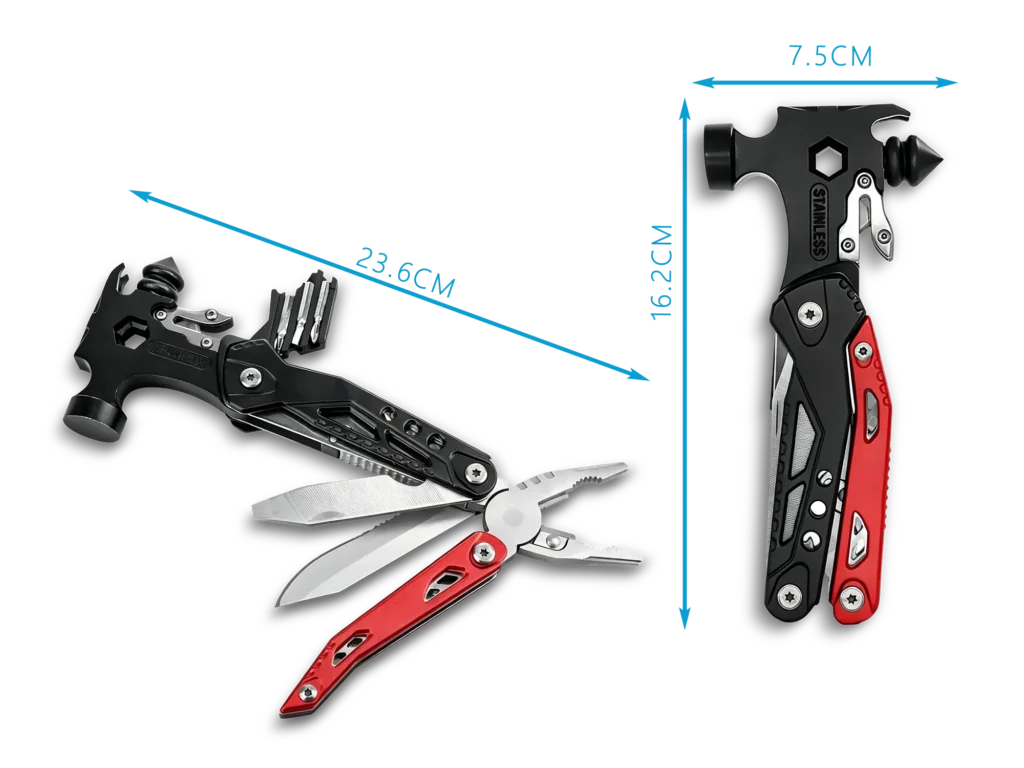 MQ-047 16-in-1 Rescue Multi-Tool Hammer Wholesale
