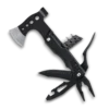MS019-3 professional 14-in-1 multi-tool axe and hammer, tactical survival tool with integrated pliers system, saw, and stainless steel head.