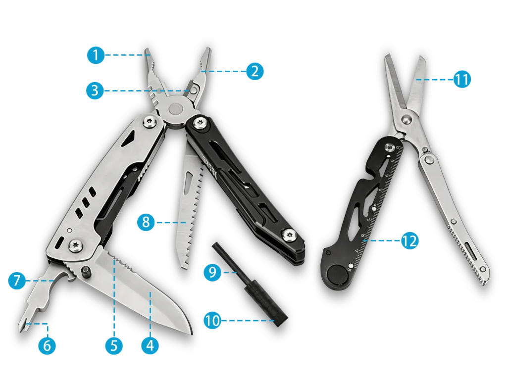 MQ-038 12-in-1 Tactical Outdoor Multi-Tool Pliers Wholesale