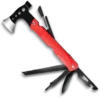 MA031-5 (Red)4-in-1 tactical long-handle survival axe, 26cm extended leverage, 3Cr13 stainless steel with fire starter, whistle and fish scaler.