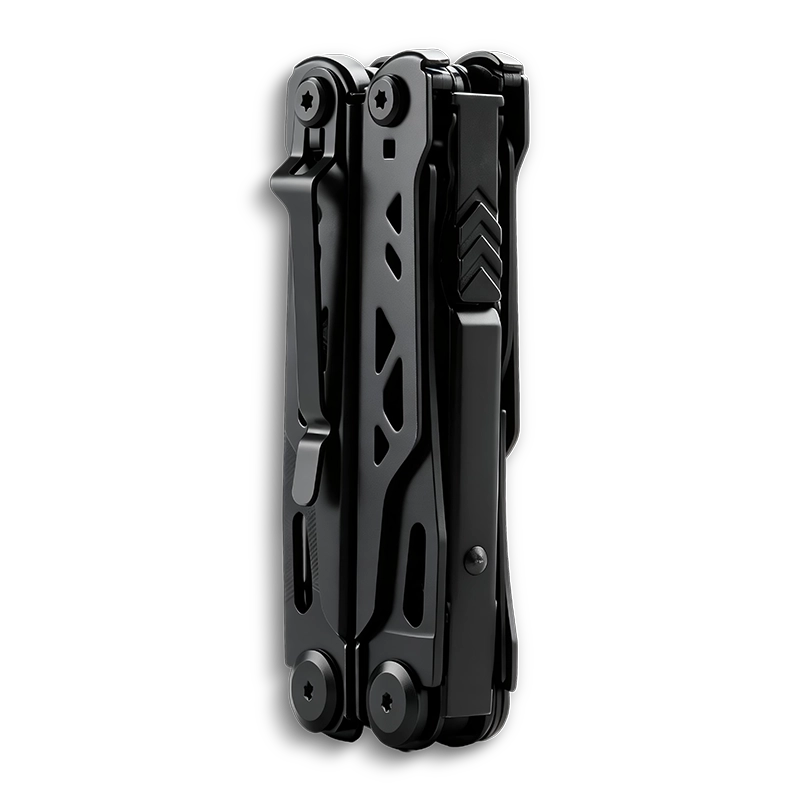 DQ-978 19-in-1 Professional Multi-Tool Pliers, 5Cr15 High-Performance Steel with Tactical Black Oxidized Finish, Integrated Safety Lock, and Replaceable Wire Cutters 3 DQ-978 industrial-grade 19-in-1 multi-tool pliers with replaceable tungsten wire cutters, safety lock mechanism, and high-carbon 5Cr15 stainless steel blade.