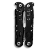 MQ007-8 13-in-1 Tactical Multi-tool Pliers with Black Oxidized Finish and 5Cr15 Stainless Steel Blade for Outdoor Survival.