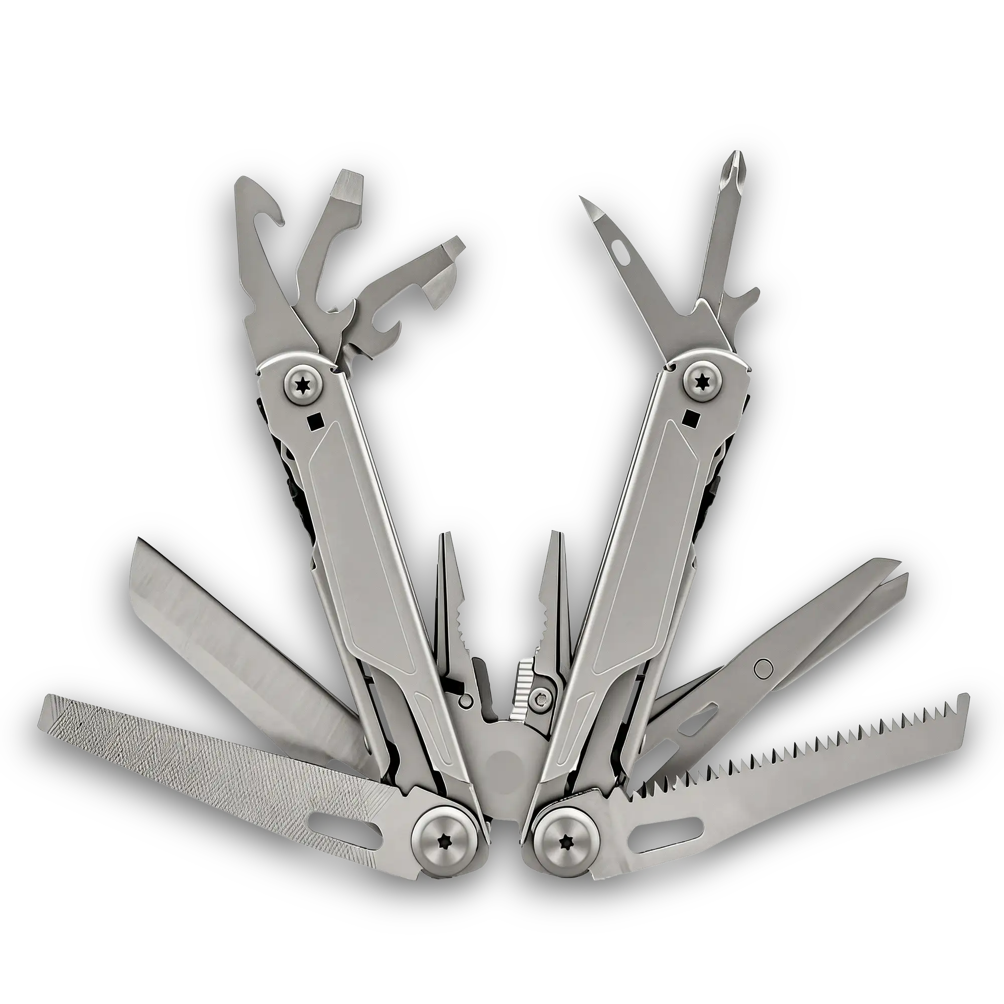 MQ067 professional 16-in-1 multi-pliers original stainless steel finish wholesale