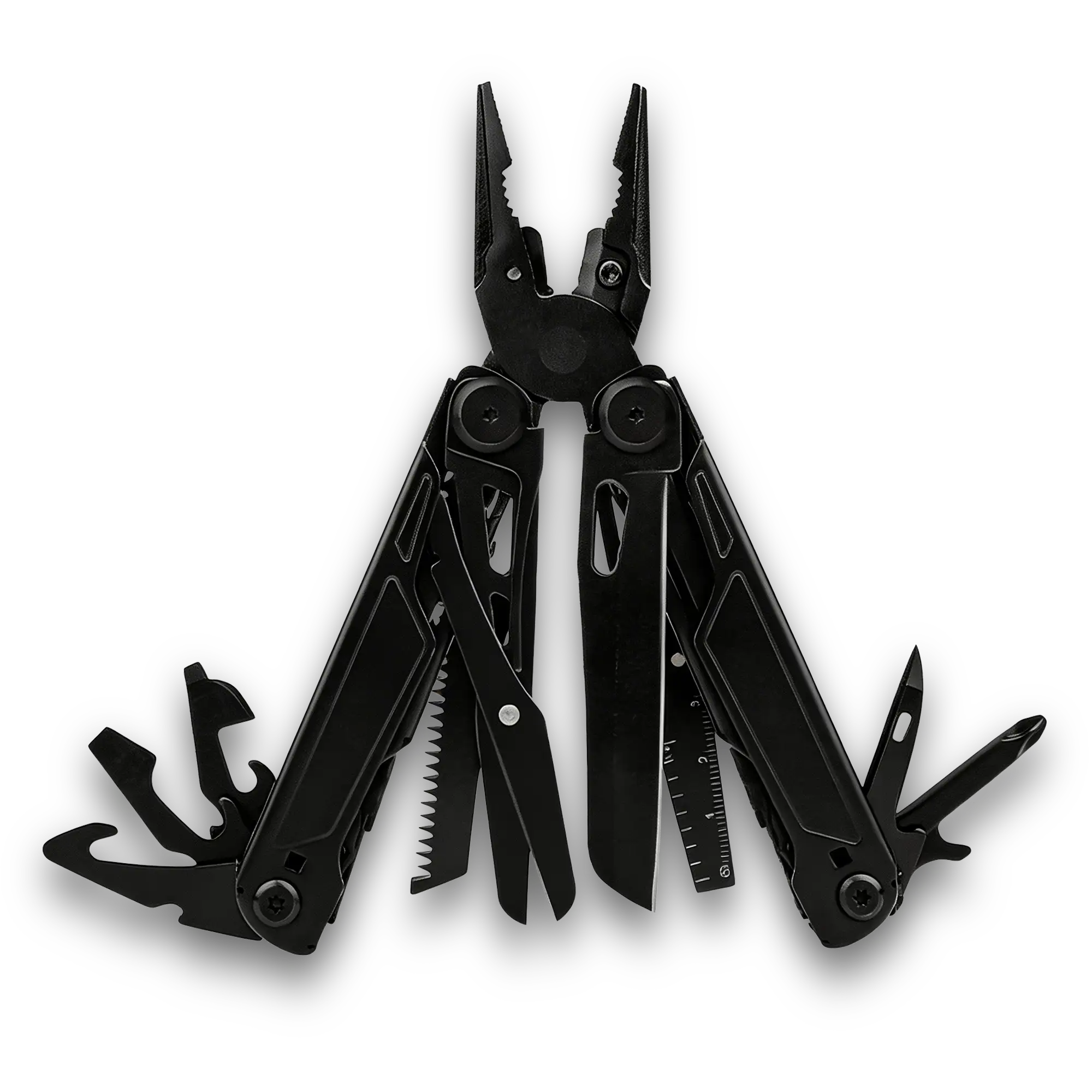 MQ067F professional 16-in-1 tactical multi-pliers full black oxidized finish wholesale