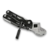 MQ-044 14-in-1 Survival Wrench (6"/20mm) with Integrated Pliers, Fire Starter, Whistle & CRV Bits, Black 7 MQ-044 tactical 14-in-1 survival adjustable wrench, 6-inch heavy-duty wrench with integrated pliers, fire starter, whistle, and CRV precision bits, black oxidized finish.
