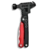 MQ-050 professional 12-in-1 tactical multi-tool hammer with integrated wrench, heavy-duty 2Cr13 steel head, and high-visibility red & black aluminum handle.