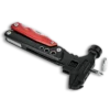 MQ-050 professional 12-in-1 tactical multi-tool hammer with integrated wrench, heavy-duty 2Cr13 steel head, and high-visibility red & black aluminum handle.