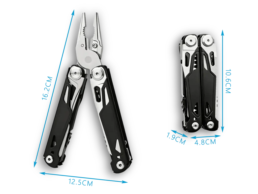 MQ071-1 Heavy-Duty 17-in-1 Multi-Pliers with Tactical Black Handle and Belt Clip Wholesale