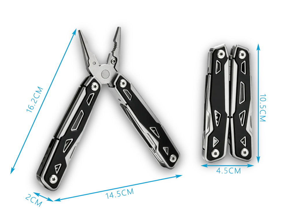 MQ088 Heavy-Duty 16-in-1 Multi-Pliers with Tactical Black Handle and Replaceable Cutters Wholesale