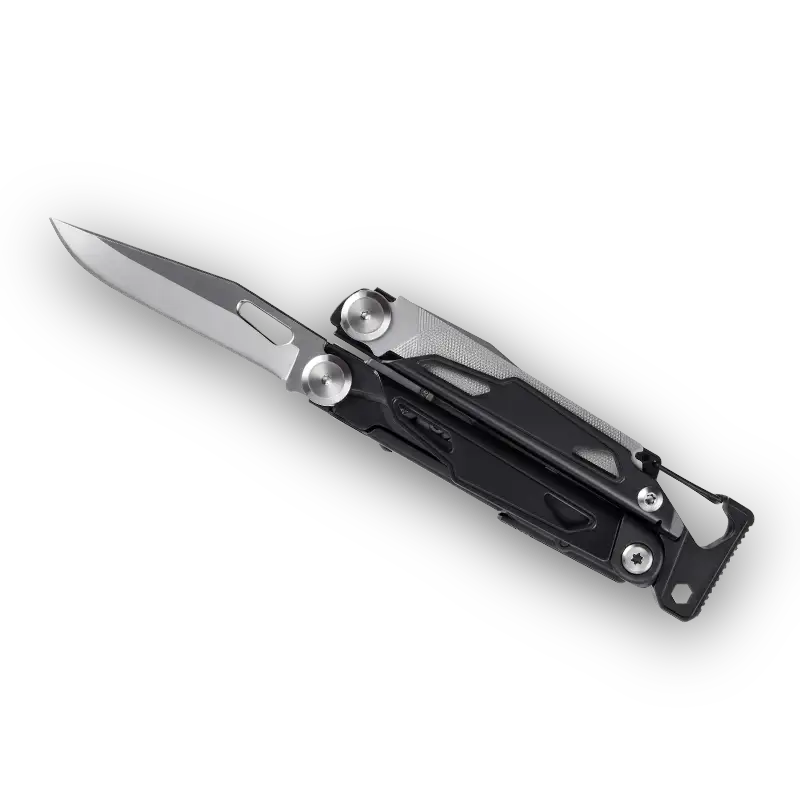 MQ090-1 19-in-1 Professional Heavy-Duty Multi-Pliers, 5Cr15 High-Performance Steel with Tactical Black Oxidized Handle and Striking Hammer 3 MQ090-1 professional 19-in-1 tactical multi-pliers black oxidized handle with hammer wholesale