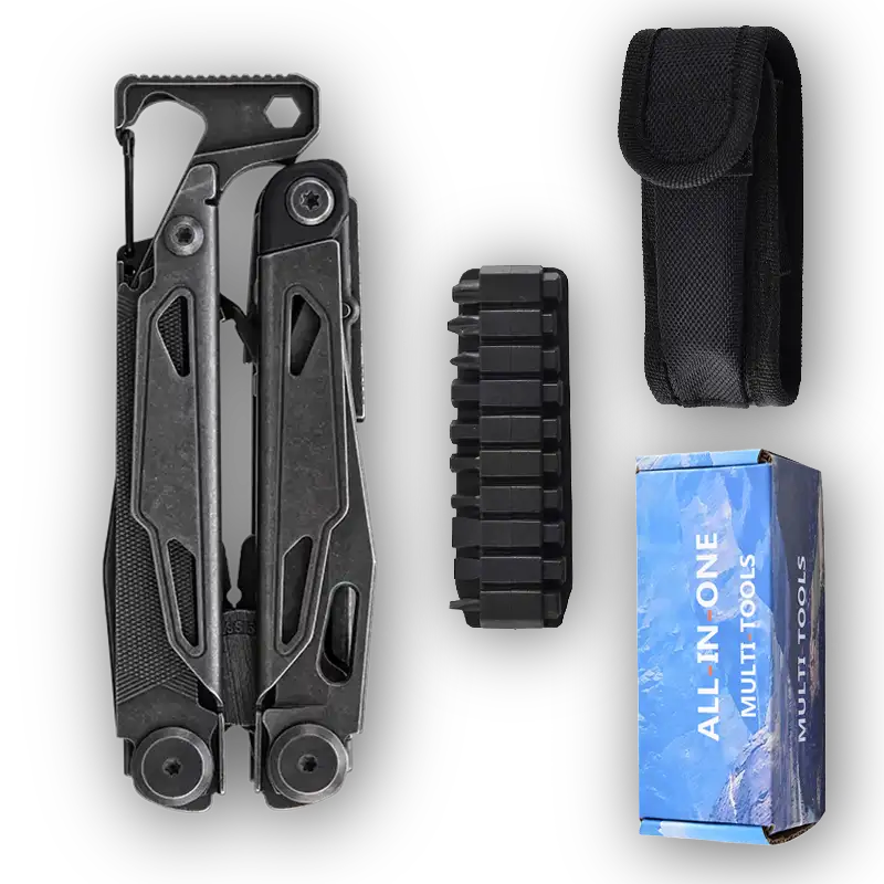 MQ090S professional 19-in-1 tactical multi-pliers battle-worn grey finish with hammer wholesale